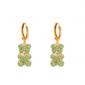 Boucle D'Oreille Ourson Strass