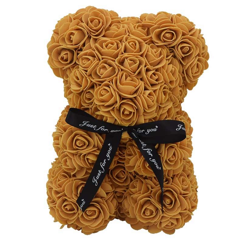 Ours Saint Valentin En Roses Éternel Couleur Orange – Image 9