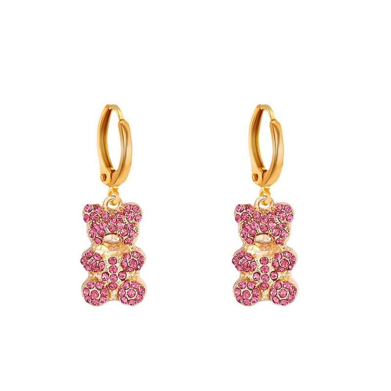 Boucle D'Oreille Ourson Strass – Image 6