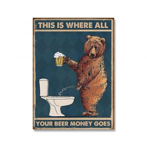 Tableau Ours Vintage
