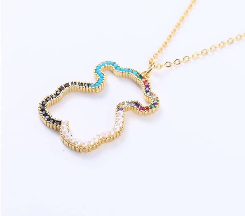 Pendentif Ourson Zirconium – Image 2