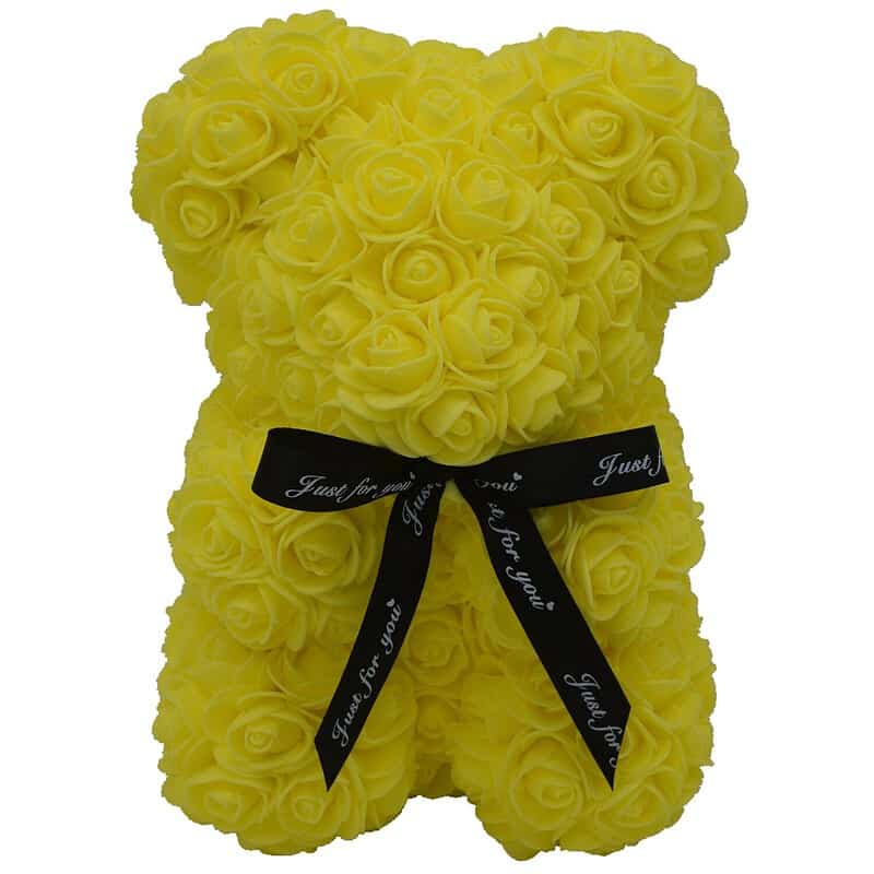 Ours Saint Valentin En Roses Éternel Couleur Orange – Image 6