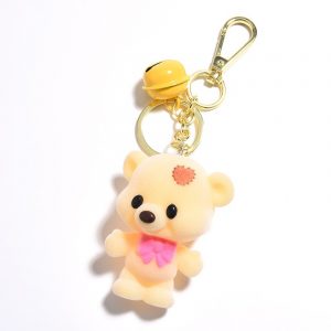 Porte Clé Ourson (Couleur Jaune, Rose, Bleu Ou Marron)