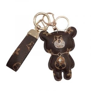 Porte Clé Ours Cuir
