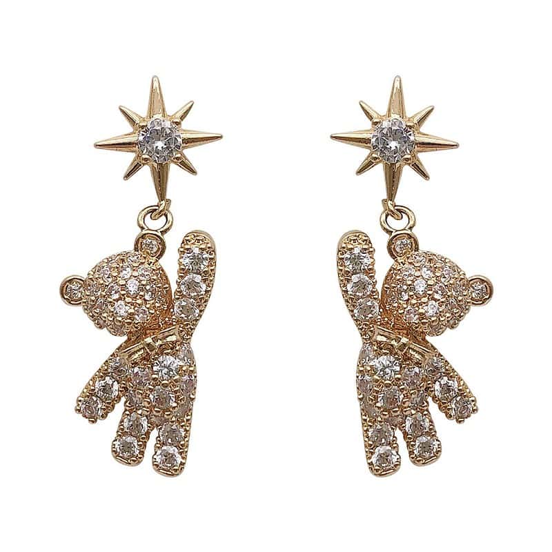 boucle d'oreille ourson star