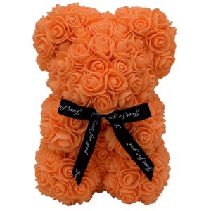 Ours Saint Valentin En Roses Éternel Couleur Orange
