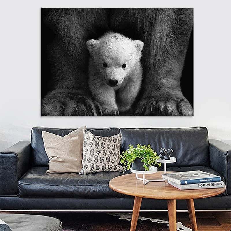 Toile Ours Blanc Et Noir – Image 6