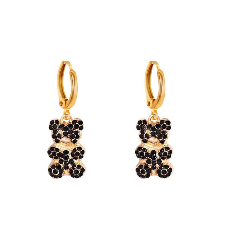 Boucle D'Oreille Ourson Strass – Image 4
