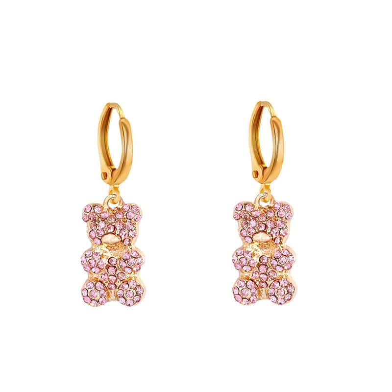 Boucle D'Oreille Ourson Strass – Image 5