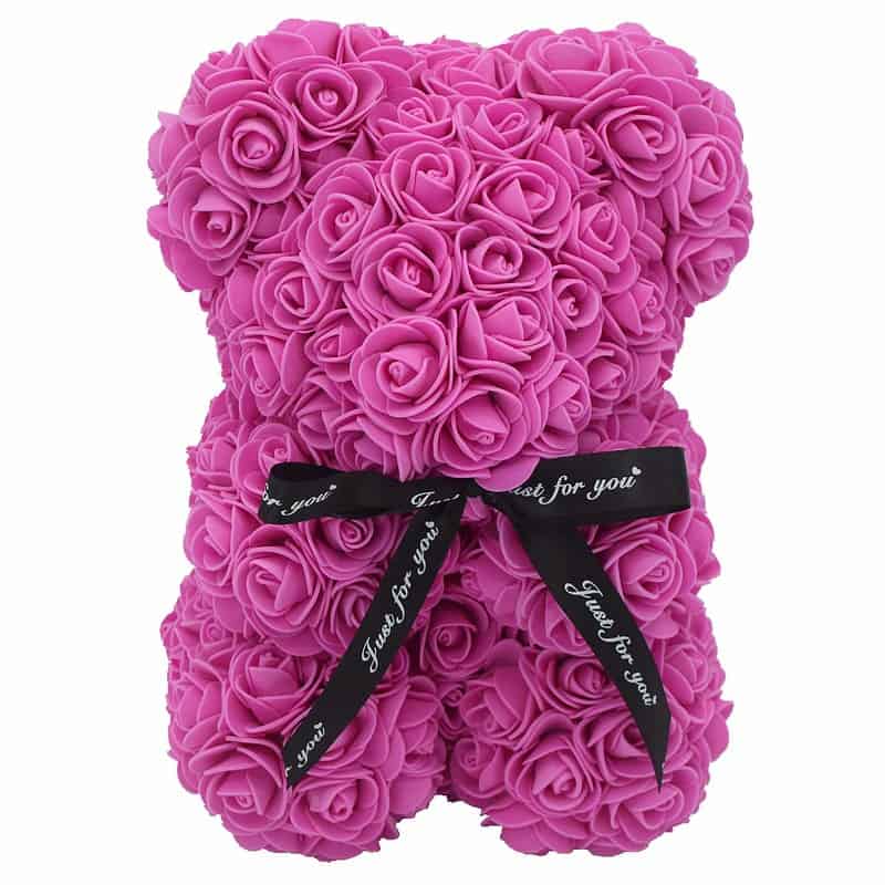 Ours Saint Valentin En Roses Éternel Couleur Orange – Image 16