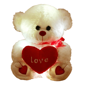 Ours En Peluche Lumineux Love 30Cm